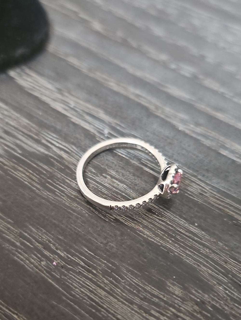 Pandora Elevated Pink Heart Ring 7.5 - Picture 3 of 4